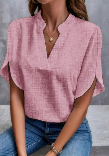 Chemise d’Été Femme – Mousseline Légère & Col V Élégant