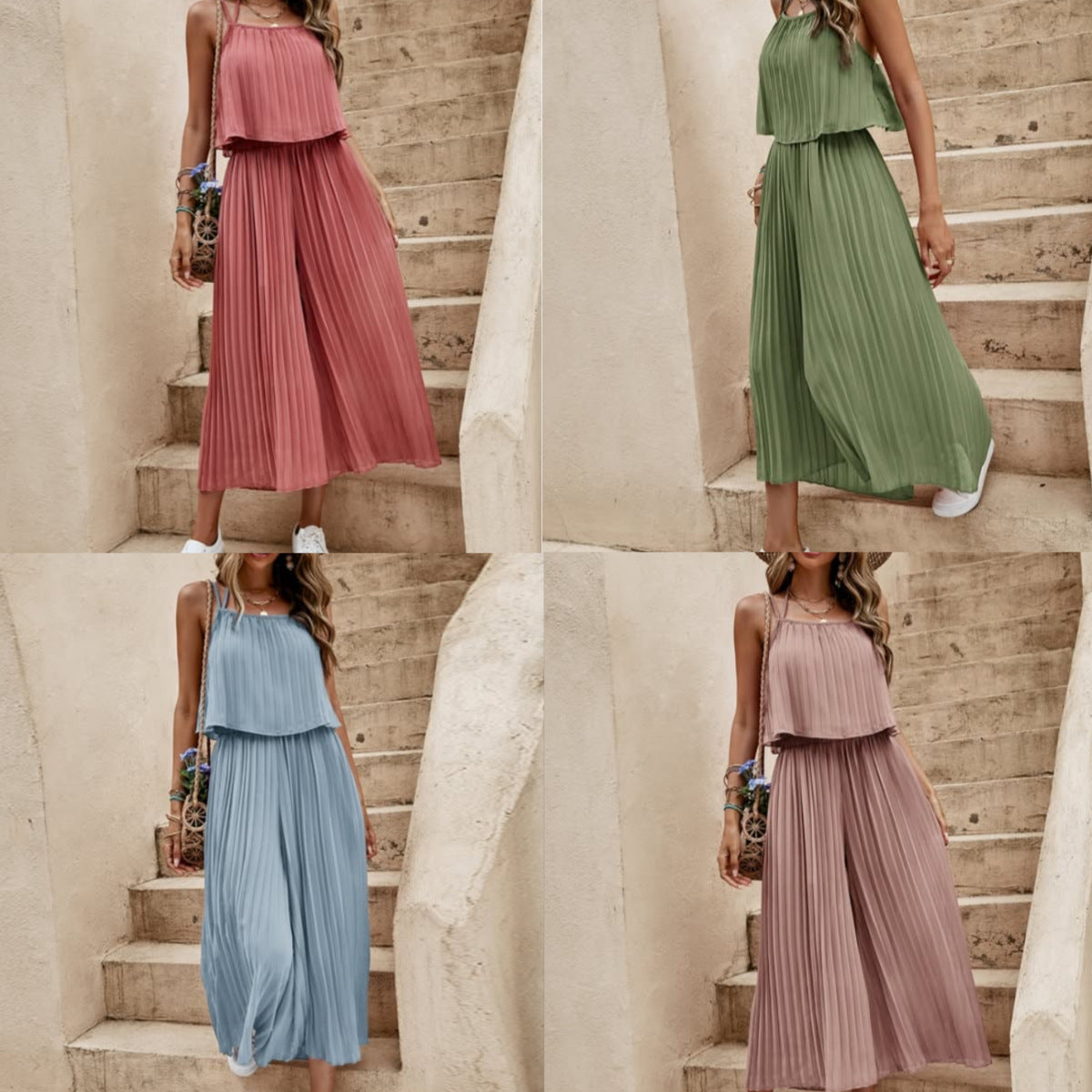 Combinaison Dos Nu Femme – Style Décontracté d’Été