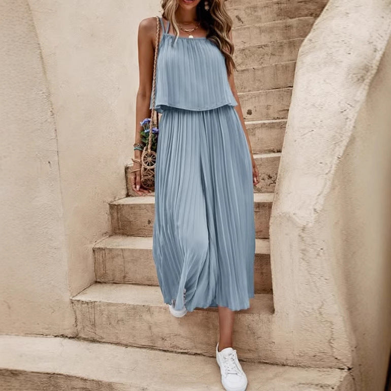 Combinaison Dos Nu Femme – Style Décontracté d’Été